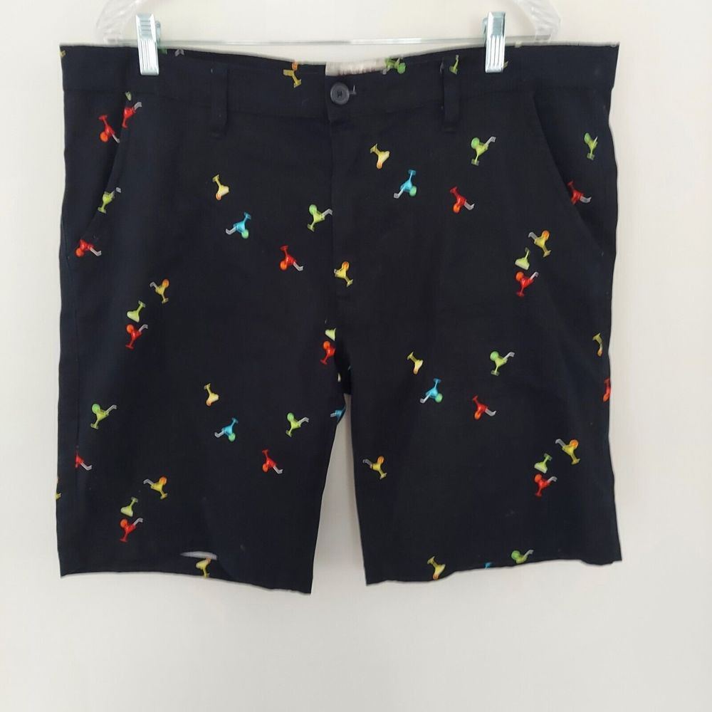 Mens Party Shorts Size 36 Black Martini Party Cruise Summer